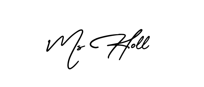 It looks lik you need a new signature style for name Ms Holl. Design unique handwritten (AmerikaSignatureDemo-Regular) signature with our free signature maker in just a few clicks. Ms Holl signature style 3 images and pictures png