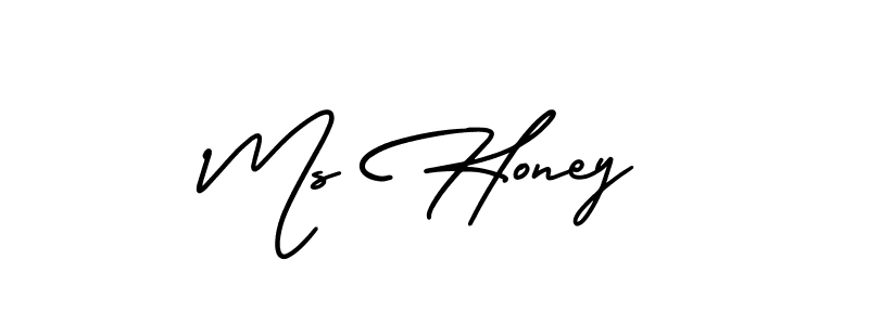 Create a beautiful signature design for name Ms Honey. With this signature (AmerikaSignatureDemo-Regular) fonts, you can make a handwritten signature for free. Ms Honey signature style 3 images and pictures png