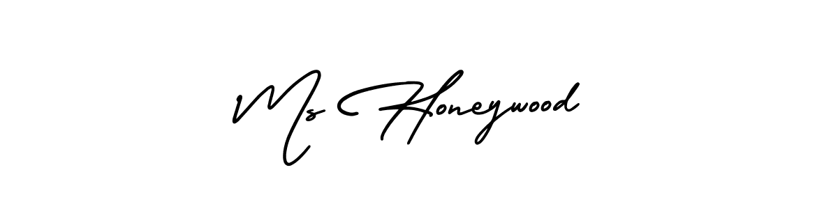 How to make Ms Honeywood signature? AmerikaSignatureDemo-Regular is a professional autograph style. Create handwritten signature for Ms Honeywood name. Ms Honeywood signature style 3 images and pictures png