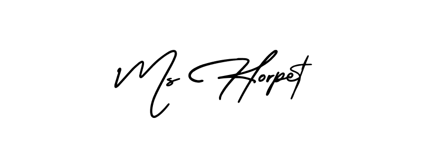 AmerikaSignatureDemo-Regular is a professional signature style that is perfect for those who want to add a touch of class to their signature. It is also a great choice for those who want to make their signature more unique. Get Ms Horpet name to fancy signature for free. Ms Horpet signature style 3 images and pictures png