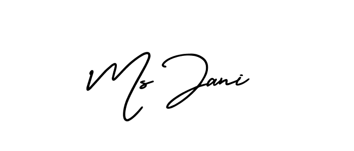 How to make Ms Jani name signature. Use AmerikaSignatureDemo-Regular style for creating short signs online. This is the latest handwritten sign. Ms Jani signature style 3 images and pictures png