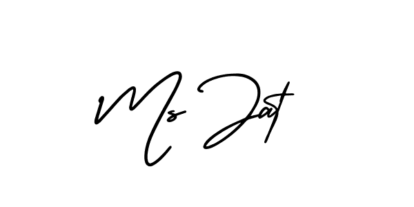 Also You can easily find your signature by using the search form. We will create Ms Jat name handwritten signature images for you free of cost using AmerikaSignatureDemo-Regular sign style. Ms Jat signature style 3 images and pictures png