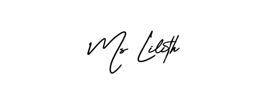 Design your own signature with our free online signature maker. With this signature software, you can create a handwritten (AmerikaSignatureDemo-Regular) signature for name Ms Lilith. Ms Lilith signature style 3 images and pictures png