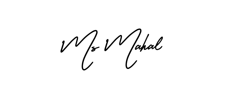 Create a beautiful signature design for name Ms Mahal. With this signature (AmerikaSignatureDemo-Regular) fonts, you can make a handwritten signature for free. Ms Mahal signature style 3 images and pictures png