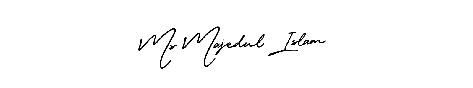 Design your own signature with our free online signature maker. With this signature software, you can create a handwritten (AmerikaSignatureDemo-Regular) signature for name Ms Majedul Islam. Ms Majedul Islam signature style 3 images and pictures png