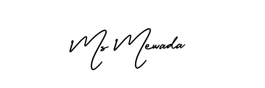 How to Draw Ms Mewada signature style? AmerikaSignatureDemo-Regular is a latest design signature styles for name Ms Mewada. Ms Mewada signature style 3 images and pictures png