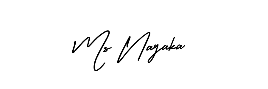 Make a beautiful signature design for name Ms Nayaka. With this signature (AmerikaSignatureDemo-Regular) style, you can create a handwritten signature for free. Ms Nayaka signature style 3 images and pictures png