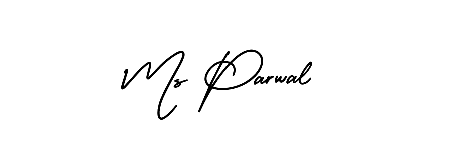 Also You can easily find your signature by using the search form. We will create Ms Parwal name handwritten signature images for you free of cost using AmerikaSignatureDemo-Regular sign style. Ms Parwal signature style 3 images and pictures png