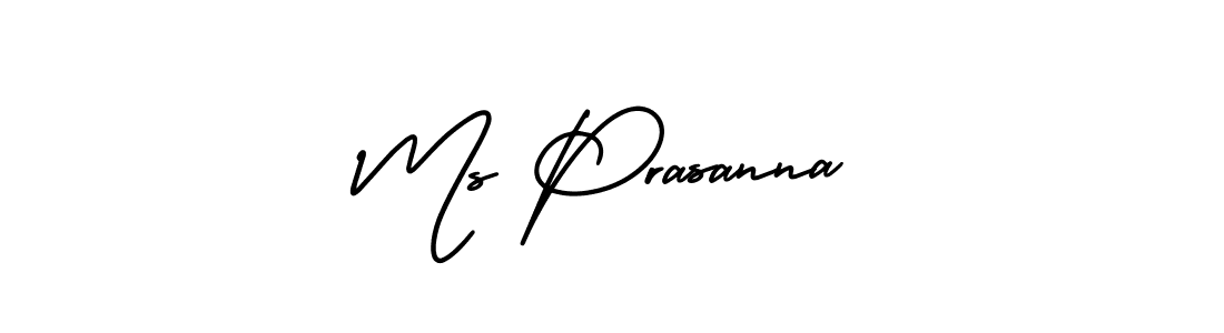 How to make Ms Prasanna signature? AmerikaSignatureDemo-Regular is a professional autograph style. Create handwritten signature for Ms Prasanna name. Ms Prasanna signature style 3 images and pictures png