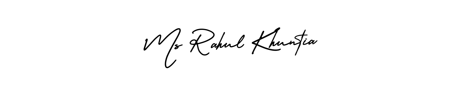 How to make Ms Rahul Khuntia name signature. Use AmerikaSignatureDemo-Regular style for creating short signs online. This is the latest handwritten sign. Ms Rahul Khuntia signature style 3 images and pictures png