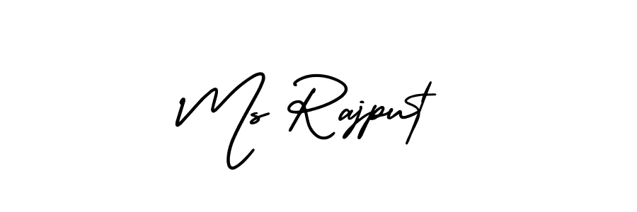 Ms Rajput stylish signature style. Best Handwritten Sign (AmerikaSignatureDemo-Regular) for my name. Handwritten Signature Collection Ideas for my name Ms Rajput. Ms Rajput signature style 3 images and pictures png