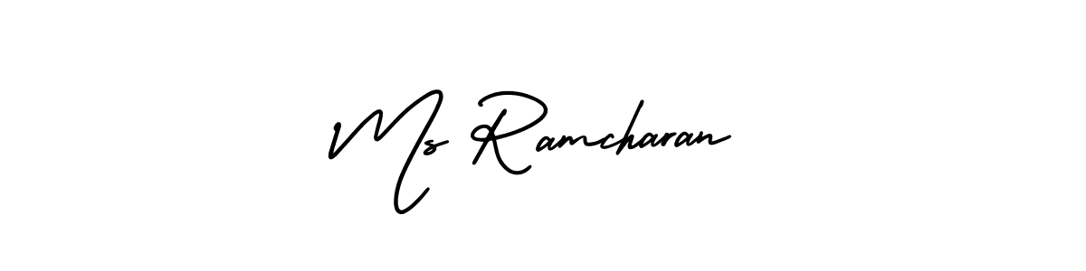 if you are searching for the best signature style for your name Ms Ramcharan. so please give up your signature search. here we have designed multiple signature styles  using AmerikaSignatureDemo-Regular. Ms Ramcharan signature style 3 images and pictures png