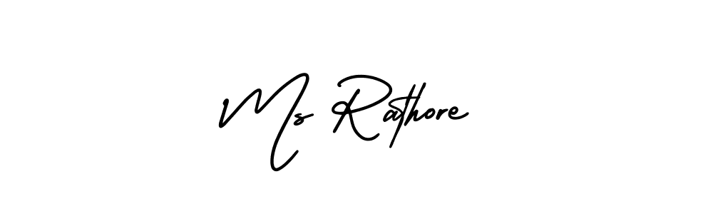 How to make Ms Rathore signature? AmerikaSignatureDemo-Regular is a professional autograph style. Create handwritten signature for Ms Rathore name. Ms Rathore signature style 3 images and pictures png