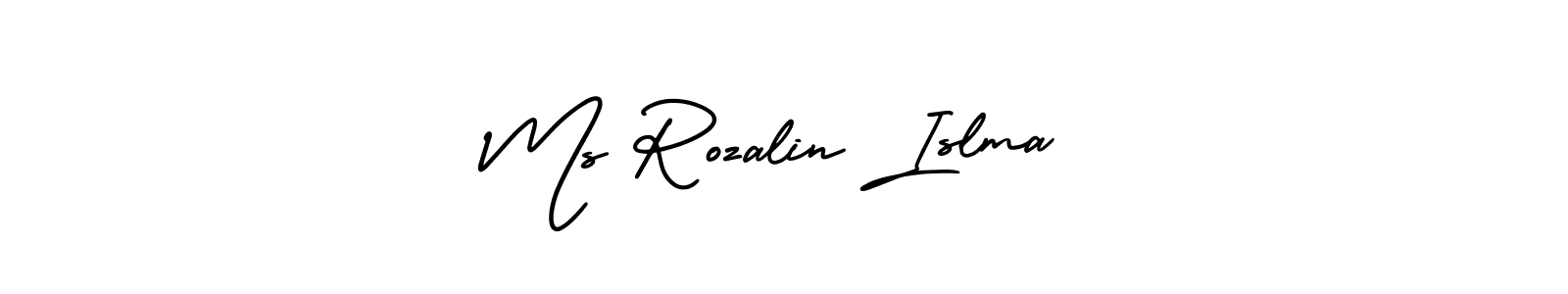 Create a beautiful signature design for name Ms Rozalin Islma. With this signature (AmerikaSignatureDemo-Regular) fonts, you can make a handwritten signature for free. Ms Rozalin Islma signature style 3 images and pictures png