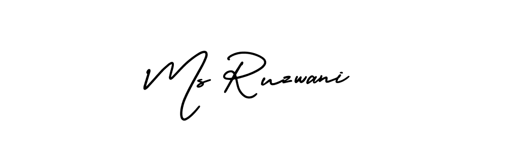 Similarly AmerikaSignatureDemo-Regular is the best handwritten signature design. Signature creator online .You can use it as an online autograph creator for name Ms Ruzwani. Ms Ruzwani signature style 3 images and pictures png