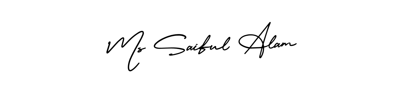 Make a beautiful signature design for name Ms Saiful Alam. With this signature (AmerikaSignatureDemo-Regular) style, you can create a handwritten signature for free. Ms Saiful Alam signature style 3 images and pictures png