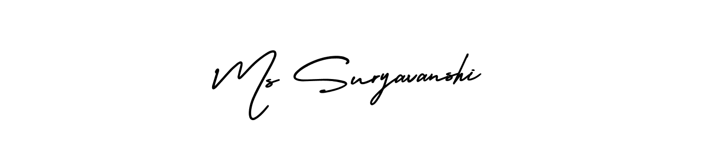 Ms Suryavanshi stylish signature style. Best Handwritten Sign (AmerikaSignatureDemo-Regular) for my name. Handwritten Signature Collection Ideas for my name Ms Suryavanshi. Ms Suryavanshi signature style 3 images and pictures png