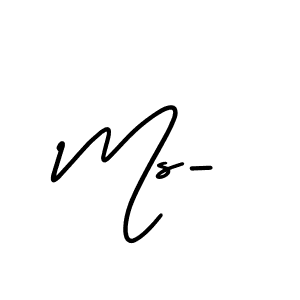 The best way (AmerikaSignatureDemo-Regular) to make a short signature is to pick only two or three words in your name. The name Ms- include a total of six letters. For converting this name. Ms- signature style 3 images and pictures png