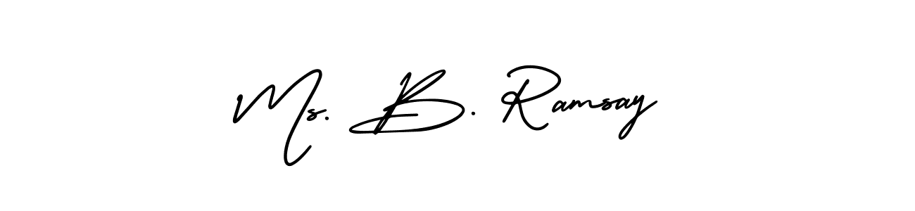 Also You can easily find your signature by using the search form. We will create Ms. B. Ramsay name handwritten signature images for you free of cost using AmerikaSignatureDemo-Regular sign style. Ms. B. Ramsay signature style 3 images and pictures png