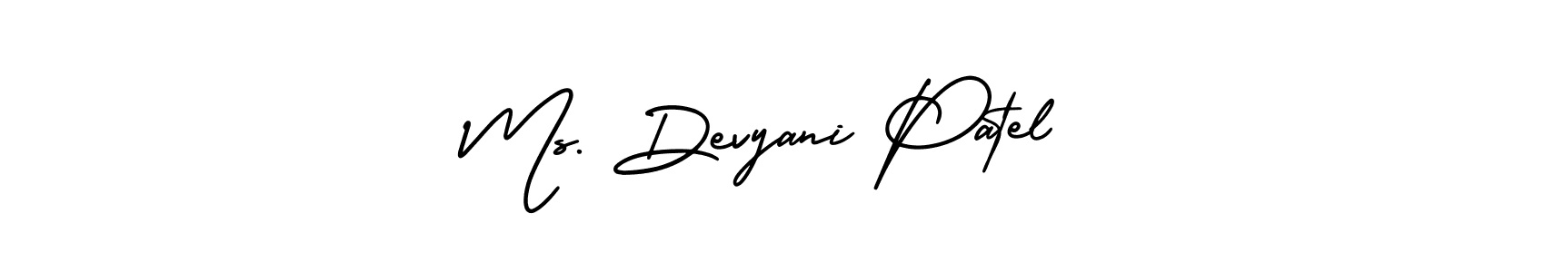 Create a beautiful signature design for name Ms. Devyani Patel. With this signature (AmerikaSignatureDemo-Regular) fonts, you can make a handwritten signature for free. Ms. Devyani Patel signature style 3 images and pictures png