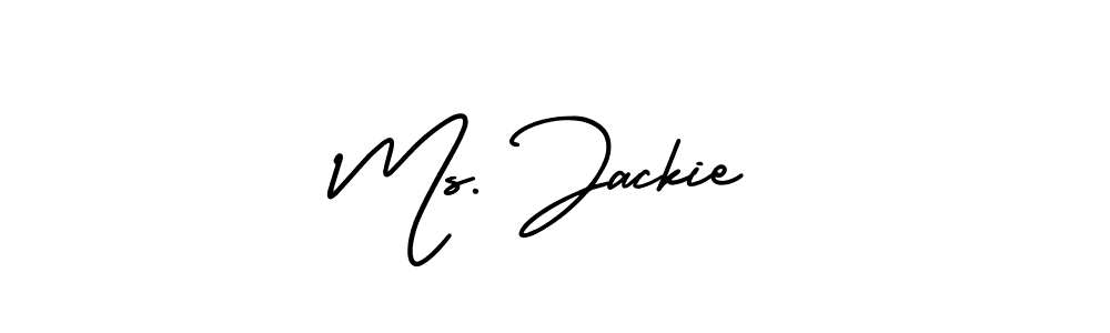 Use a signature maker to create a handwritten signature online. With this signature software, you can design (AmerikaSignatureDemo-Regular) your own signature for name Ms. Jackie. Ms. Jackie signature style 3 images and pictures png