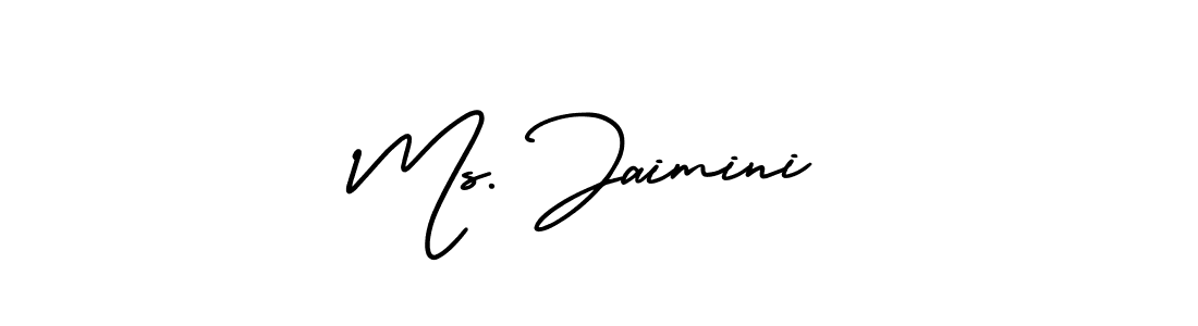 How to make Ms. Jaimini signature? AmerikaSignatureDemo-Regular is a professional autograph style. Create handwritten signature for Ms. Jaimini name. Ms. Jaimini signature style 3 images and pictures png