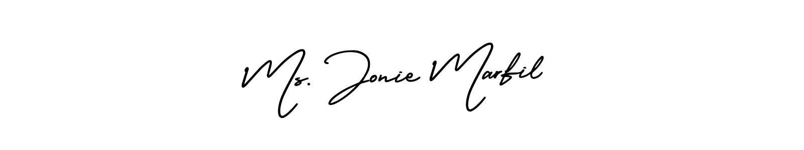 Design your own signature with our free online signature maker. With this signature software, you can create a handwritten (AmerikaSignatureDemo-Regular) signature for name Ms. Jonie Marfil. Ms. Jonie Marfil signature style 3 images and pictures png