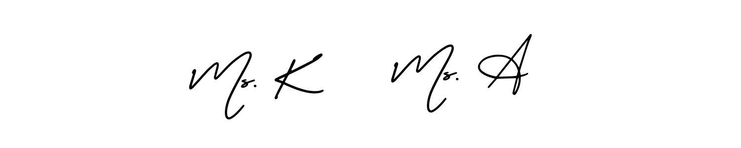 if you are searching for the best signature style for your name Ms. K     Ms. A. so please give up your signature search. here we have designed multiple signature styles  using AmerikaSignatureDemo-Regular. Ms. K     Ms. A signature style 3 images and pictures png