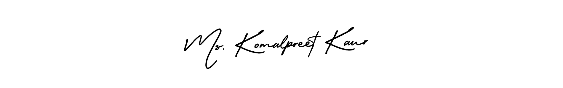 Make a beautiful signature design for name Ms. Komalpreet Kaur. With this signature (AmerikaSignatureDemo-Regular) style, you can create a handwritten signature for free. Ms. Komalpreet Kaur signature style 3 images and pictures png