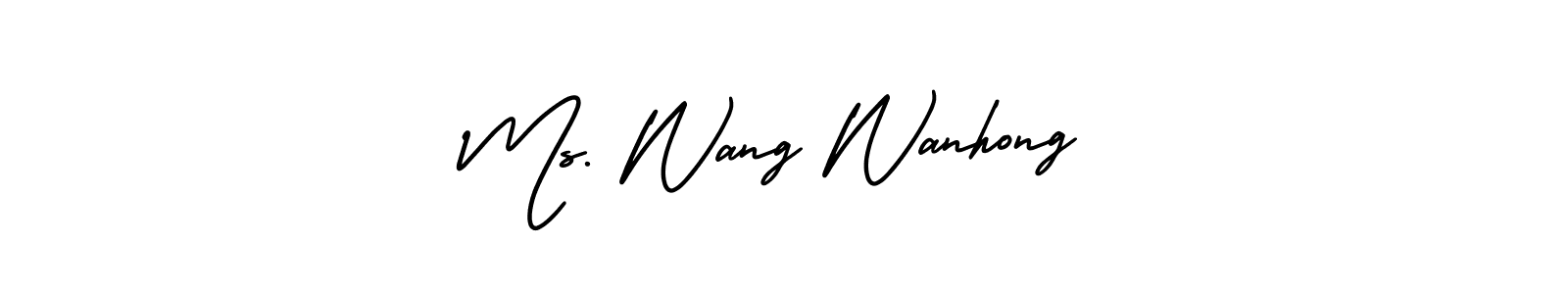 Check out images of Autograph of Ms. Wang Wanhong name. Actor Ms. Wang Wanhong Signature Style. AmerikaSignatureDemo-Regular is a professional sign style online. Ms. Wang Wanhong signature style 3 images and pictures png