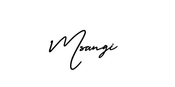 Msangi stylish signature style. Best Handwritten Sign (AmerikaSignatureDemo-Regular) for my name. Handwritten Signature Collection Ideas for my name Msangi. Msangi signature style 3 images and pictures png