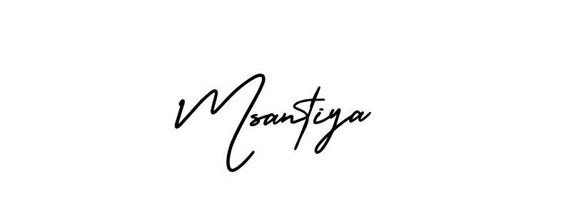 Design your own signature with our free online signature maker. With this signature software, you can create a handwritten (AmerikaSignatureDemo-Regular) signature for name Msantiya. Msantiya signature style 3 images and pictures png