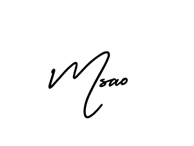 Also we have Msao name is the best signature style. Create professional handwritten signature collection using AmerikaSignatureDemo-Regular autograph style. Msao signature style 3 images and pictures png