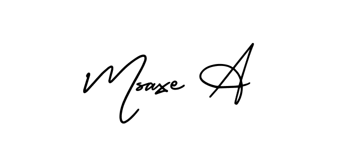 How to make Msaxe A signature? AmerikaSignatureDemo-Regular is a professional autograph style. Create handwritten signature for Msaxe A name. Msaxe A signature style 3 images and pictures png