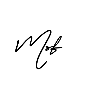 Design your own signature with our free online signature maker. With this signature software, you can create a handwritten (AmerikaSignatureDemo-Regular) signature for name Msf. Msf signature style 3 images and pictures png