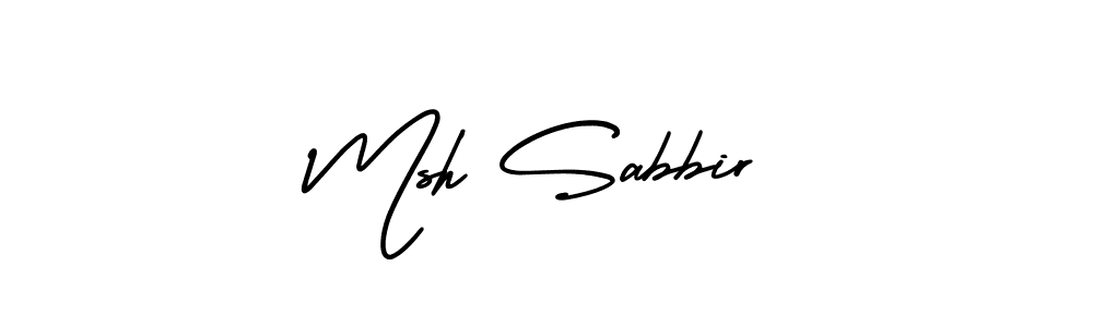 Make a beautiful signature design for name Msh Sabbir. With this signature (AmerikaSignatureDemo-Regular) style, you can create a handwritten signature for free. Msh Sabbir signature style 3 images and pictures png