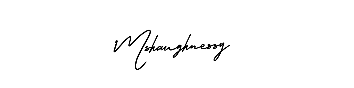 How to make Mshaughnessy name signature. Use AmerikaSignatureDemo-Regular style for creating short signs online. This is the latest handwritten sign. Mshaughnessy signature style 3 images and pictures png