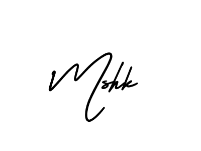 Use a signature maker to create a handwritten signature online. With this signature software, you can design (AmerikaSignatureDemo-Regular) your own signature for name Mshk. Mshk signature style 3 images and pictures png