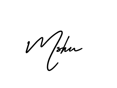 It looks lik you need a new signature style for name Mshu. Design unique handwritten (AmerikaSignatureDemo-Regular) signature with our free signature maker in just a few clicks. Mshu signature style 3 images and pictures png
