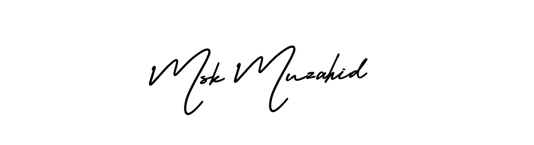 if you are searching for the best signature style for your name Msk Muzahid. so please give up your signature search. here we have designed multiple signature styles  using AmerikaSignatureDemo-Regular. Msk Muzahid signature style 3 images and pictures png