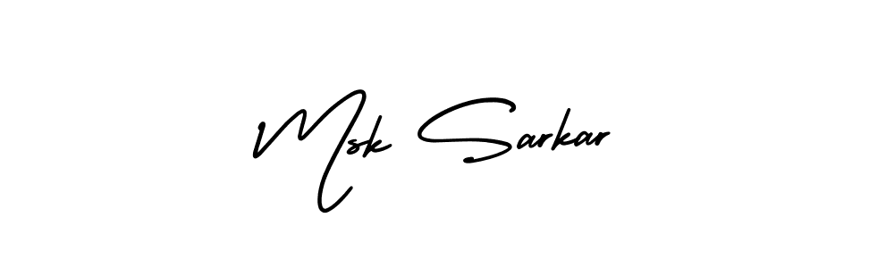 Design your own signature with our free online signature maker. With this signature software, you can create a handwritten (AmerikaSignatureDemo-Regular) signature for name Msk Sarkar. Msk Sarkar signature style 3 images and pictures png