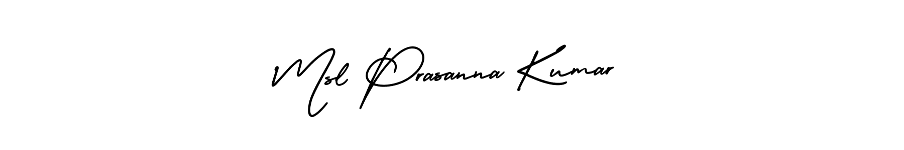 Msl Prasanna Kumar stylish signature style. Best Handwritten Sign (AmerikaSignatureDemo-Regular) for my name. Handwritten Signature Collection Ideas for my name Msl Prasanna Kumar. Msl Prasanna Kumar signature style 3 images and pictures png