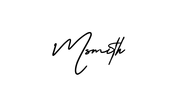 You should practise on your own different ways (AmerikaSignatureDemo-Regular) to write your name (Msmith) in signature. don't let someone else do it for you. Msmith signature style 3 images and pictures png