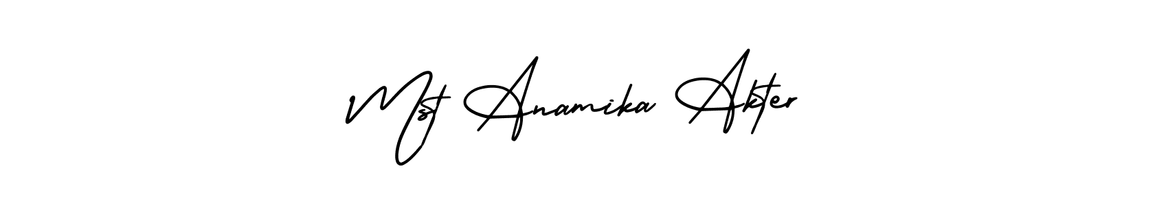 Create a beautiful signature design for name Mst Anamika Akter. With this signature (AmerikaSignatureDemo-Regular) fonts, you can make a handwritten signature for free. Mst Anamika Akter signature style 3 images and pictures png