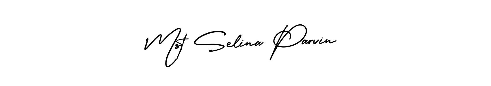 Design your own signature with our free online signature maker. With this signature software, you can create a handwritten (AmerikaSignatureDemo-Regular) signature for name Mst Selina Parvin. Mst Selina Parvin signature style 3 images and pictures png