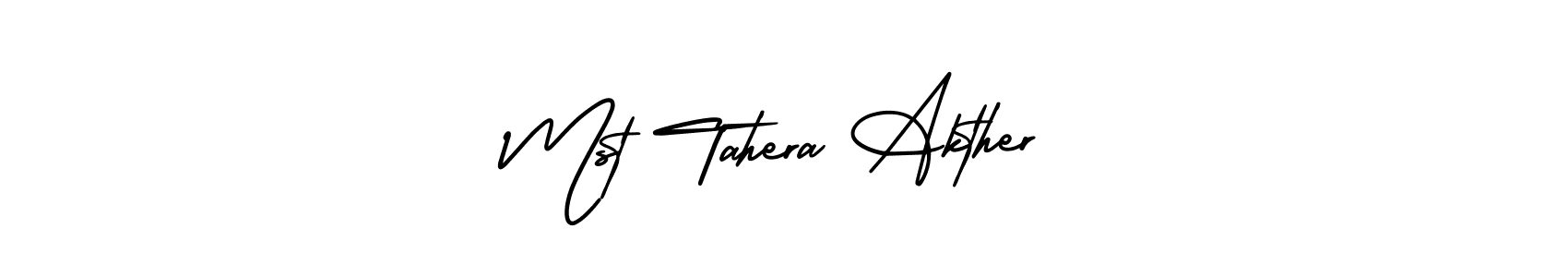 Design your own signature with our free online signature maker. With this signature software, you can create a handwritten (AmerikaSignatureDemo-Regular) signature for name Mst Tahera Akther. Mst Tahera Akther signature style 3 images and pictures png