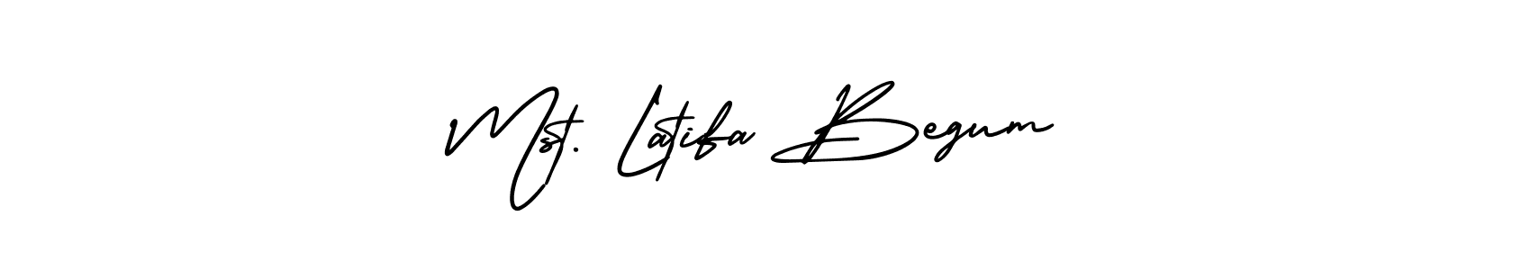 Also You can easily find your signature by using the search form. We will create Mst. Latifa Begum name handwritten signature images for you free of cost using AmerikaSignatureDemo-Regular sign style. Mst. Latifa Begum signature style 3 images and pictures png