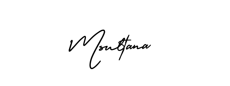 Msultana stylish signature style. Best Handwritten Sign (AmerikaSignatureDemo-Regular) for my name. Handwritten Signature Collection Ideas for my name Msultana. Msultana signature style 3 images and pictures png