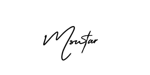 Msutar stylish signature style. Best Handwritten Sign (AmerikaSignatureDemo-Regular) for my name. Handwritten Signature Collection Ideas for my name Msutar. Msutar signature style 3 images and pictures png