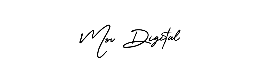 You should practise on your own different ways (AmerikaSignatureDemo-Regular) to write your name (Msv Digital) in signature. don't let someone else do it for you. Msv Digital signature style 3 images and pictures png
